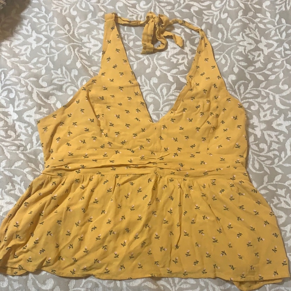 American Eagle Cropped Halter Top